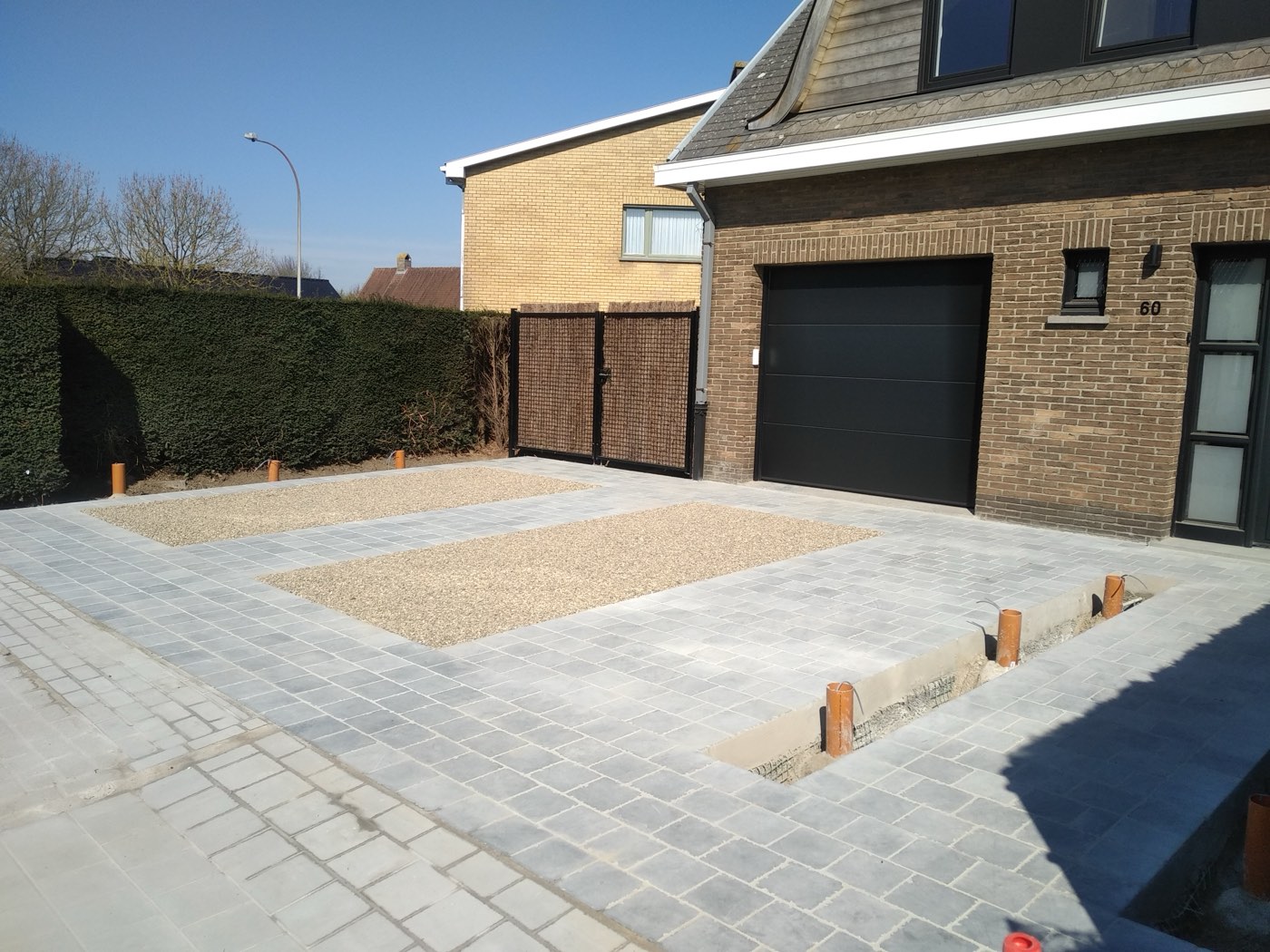 Oprit met stroken grind, foto 13