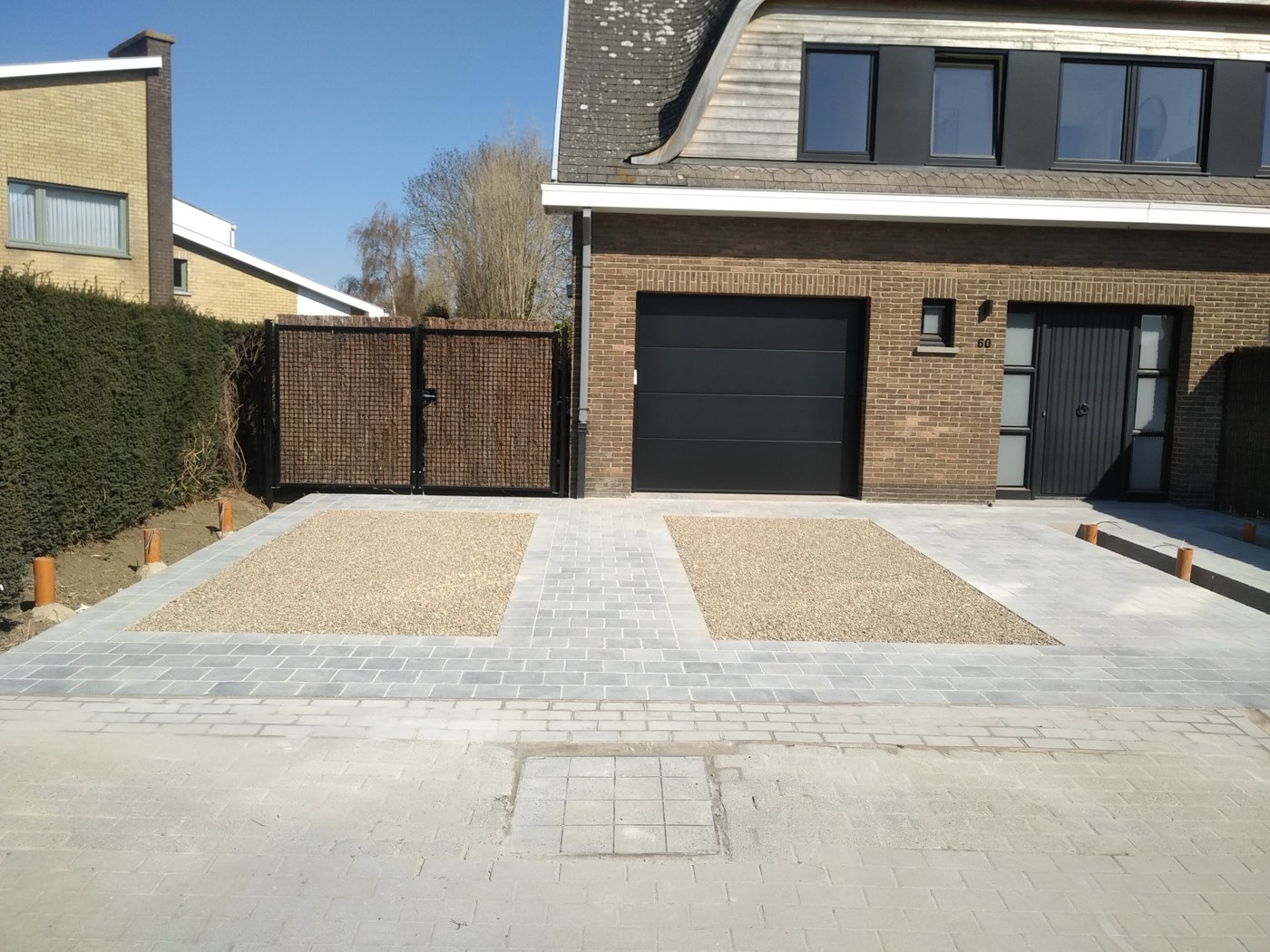 Oprit met stroken grind, foto 14