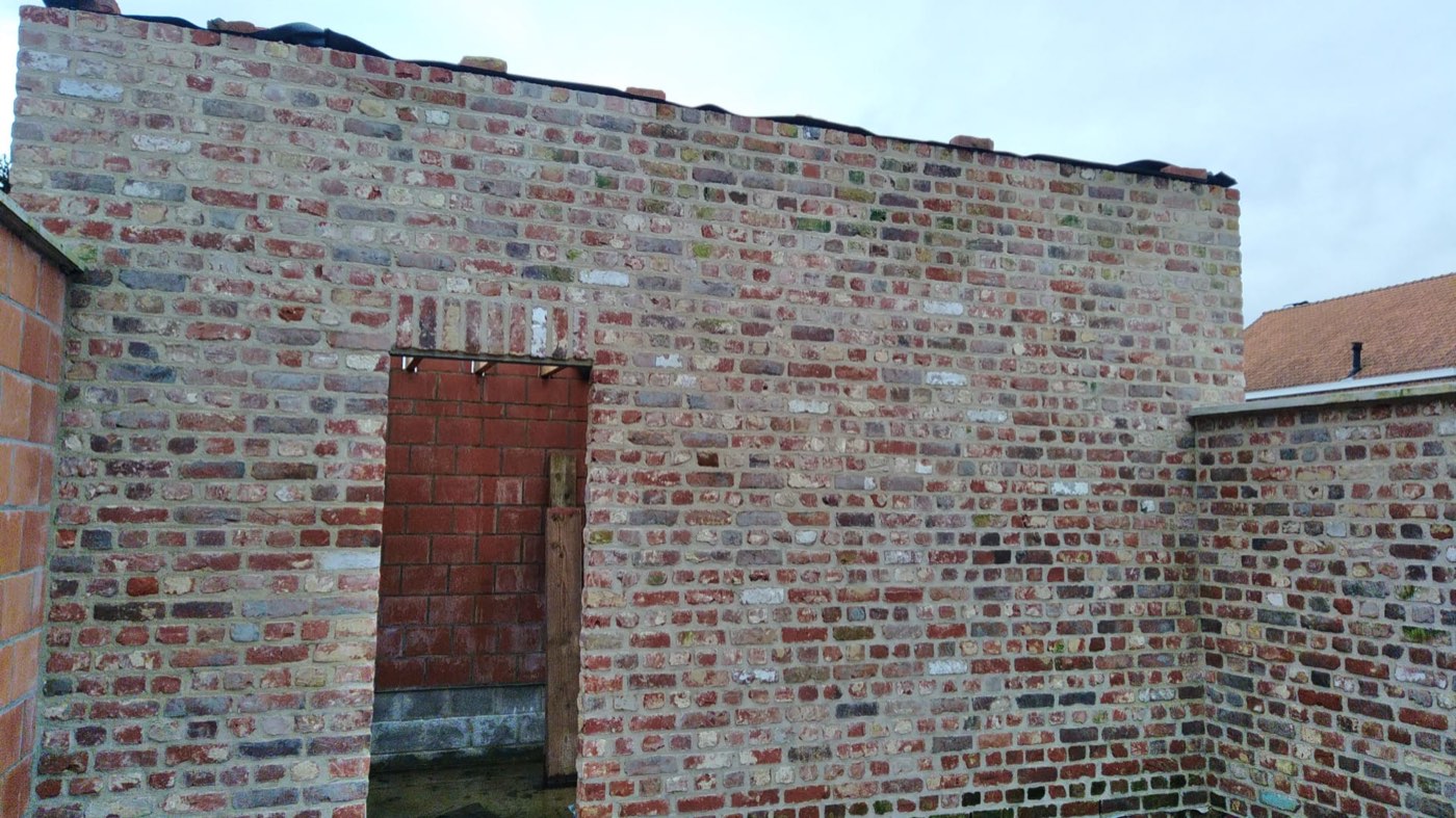 Tuinmuur en berging in recuperatiesteen, foto 16